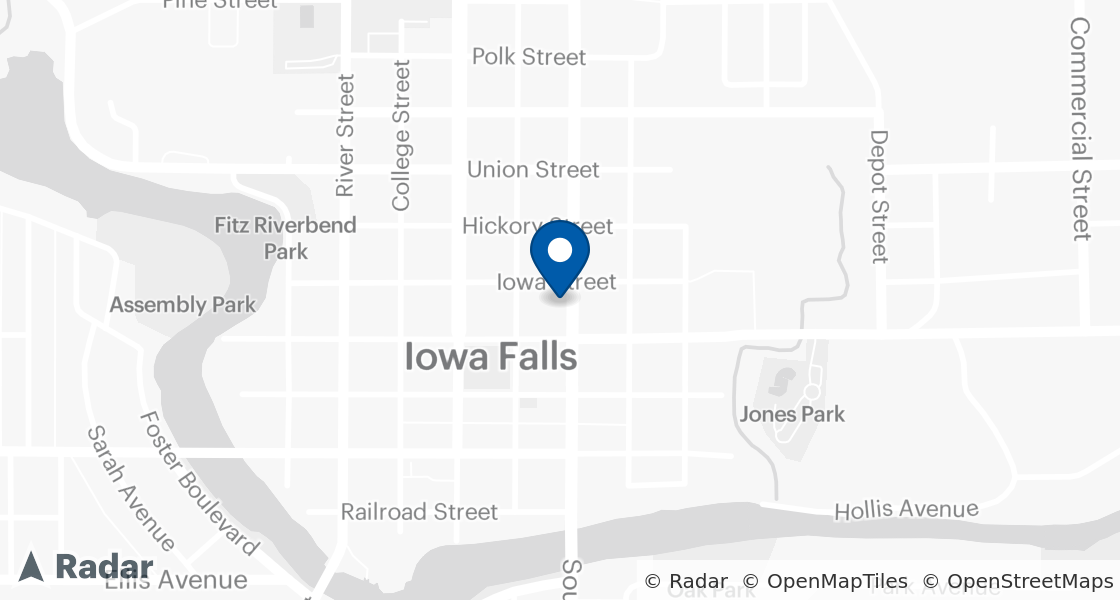 Map of Dairy Queen Location:: 521 Oak St, Iowa Falls, IA, 50126-2339